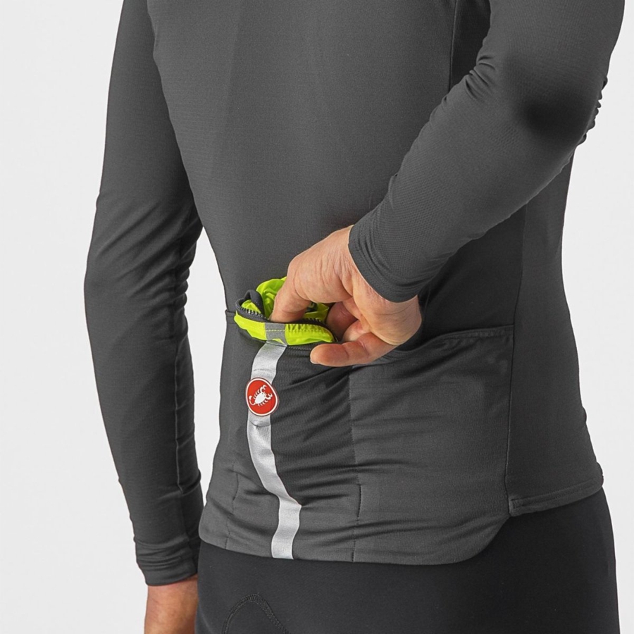 Castelli SQUADRA STRETCH Vest Herre Lysegrøn Mørkegrå | XDJMGKT-13