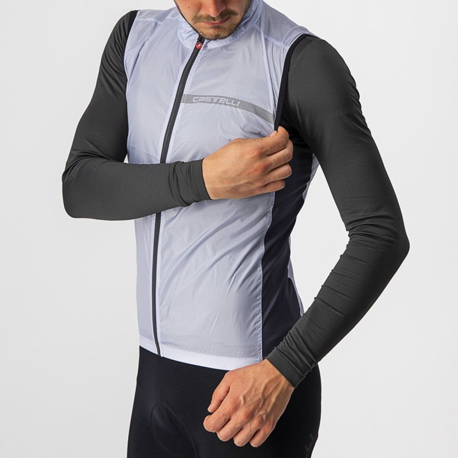 Castelli SQUADRA STRETCH Vest Herre Sølv Grå Mørkegrå | PAXGBNK-35