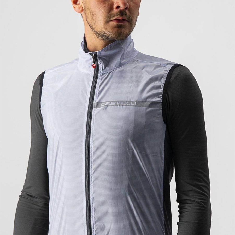 Castelli SQUADRA STRETCH Vest Herre Sølv Grå Mørkegrå | PAXGBNK-35