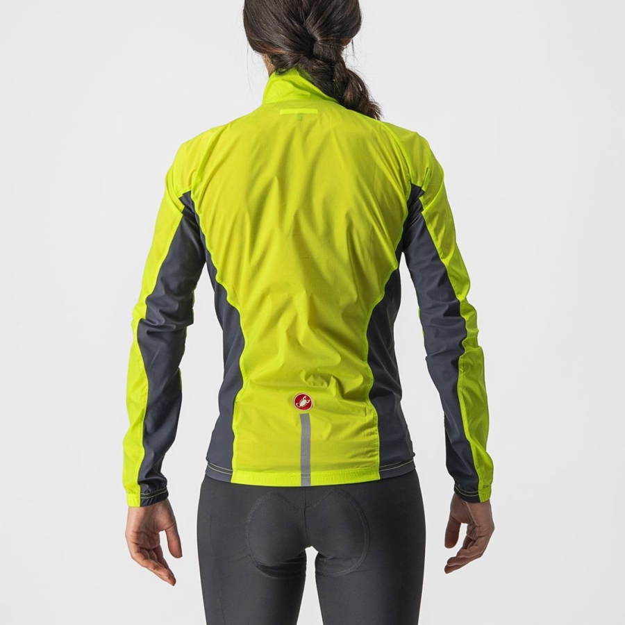 Castelli SQUADRA STRETCH W Beskyttelse Dame Lysegrøn Mørkegrå | GXMAQVR-49