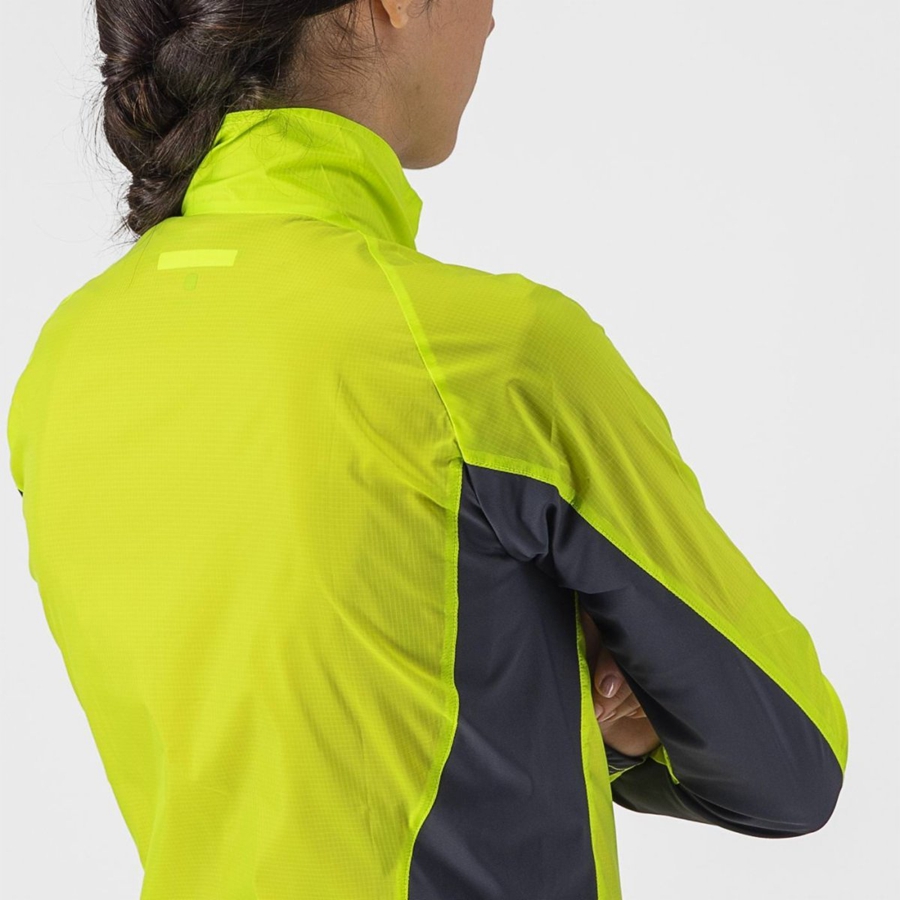 Castelli SQUADRA STRETCH W Beskyttelse Dame Lysegrøn Mørkegrå | GXMAQVR-49