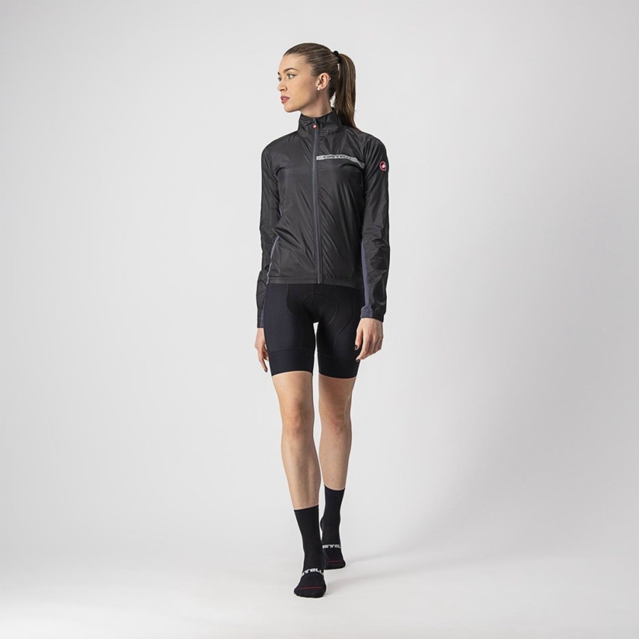 Castelli SQUADRA STRETCH W Beskyttelse Dame Sort Mørkegrå | SDTINZL-48