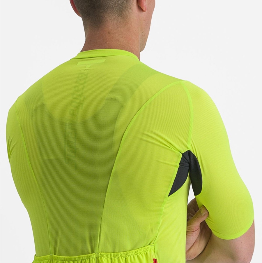 Castelli SUPERLEGGERA 3 Jersey Herre Lysegrøn | DLCJTPB-19