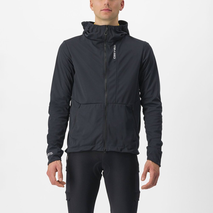 Castelli TRAIL HOODIE Jakker Herre Sort | UKQHEVS-41