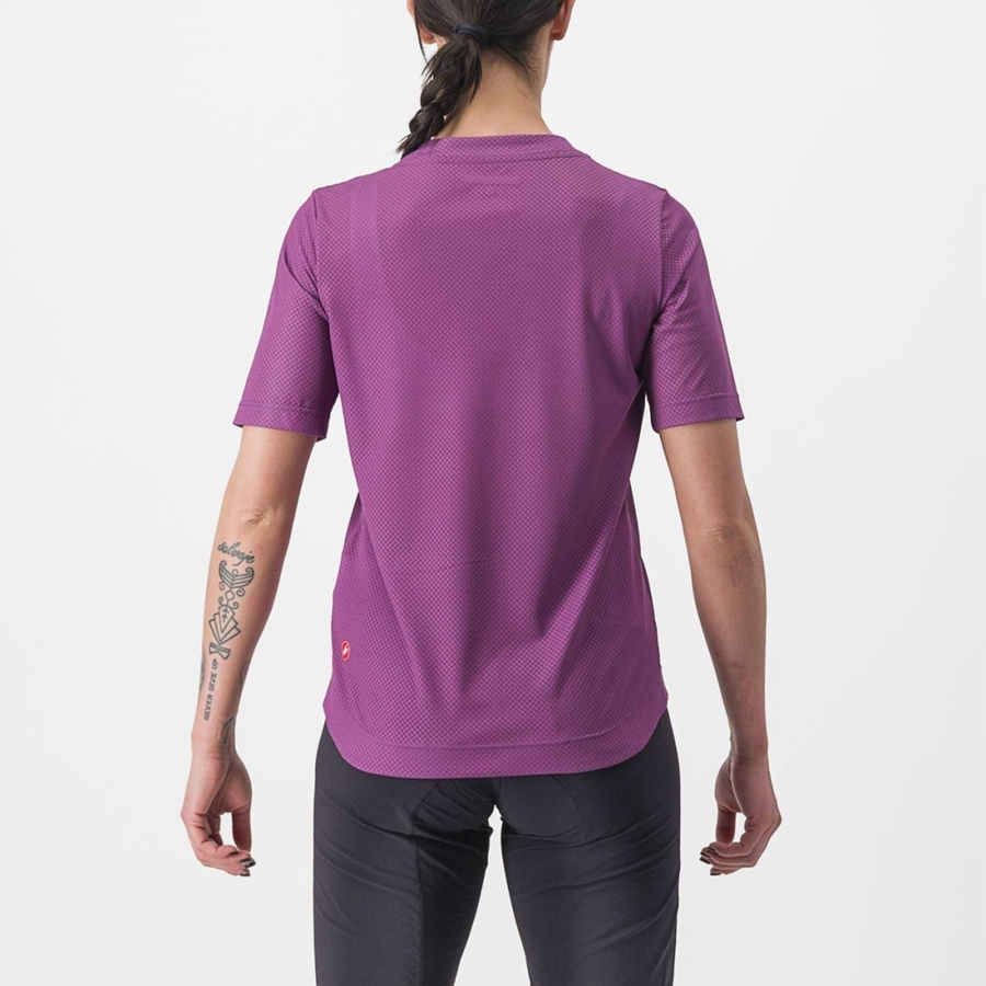 Castelli TRAIL TECH 2 W TEE Jersey Dame Lilla | FPYJXND-70