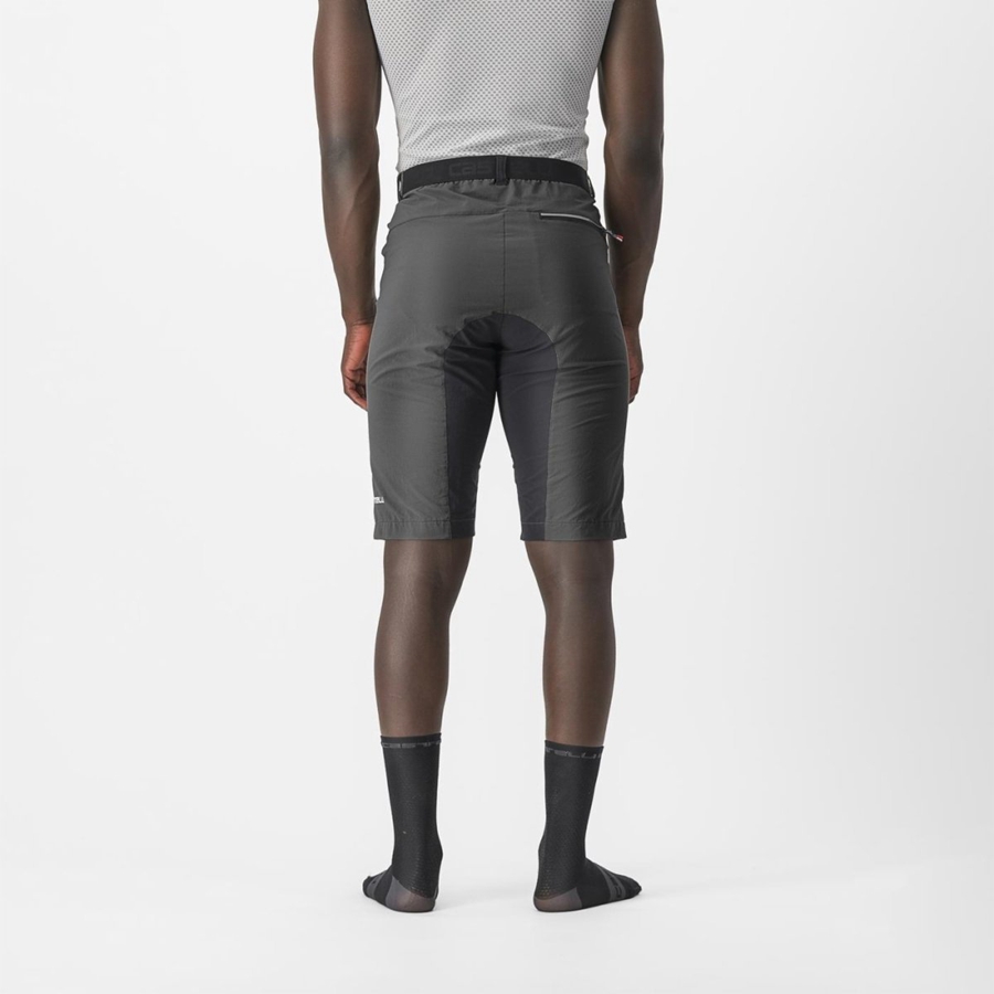 Castelli UNLIMITEDGY Shorts Herre Mørkegrå Sort | UHFYQBI-41