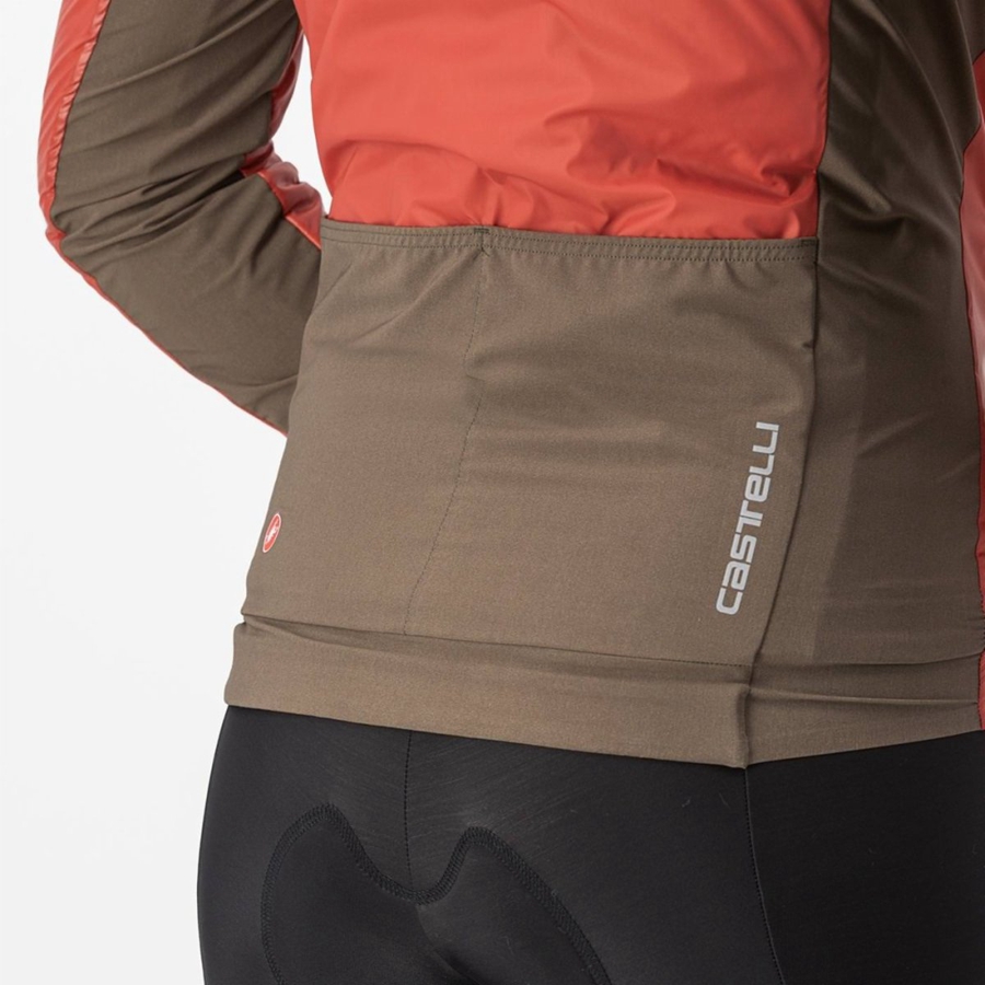 Castelli UNLIMITED 2 W PUFFY Jakker Dame Rød Sølv Grå | HZSMGEI-74