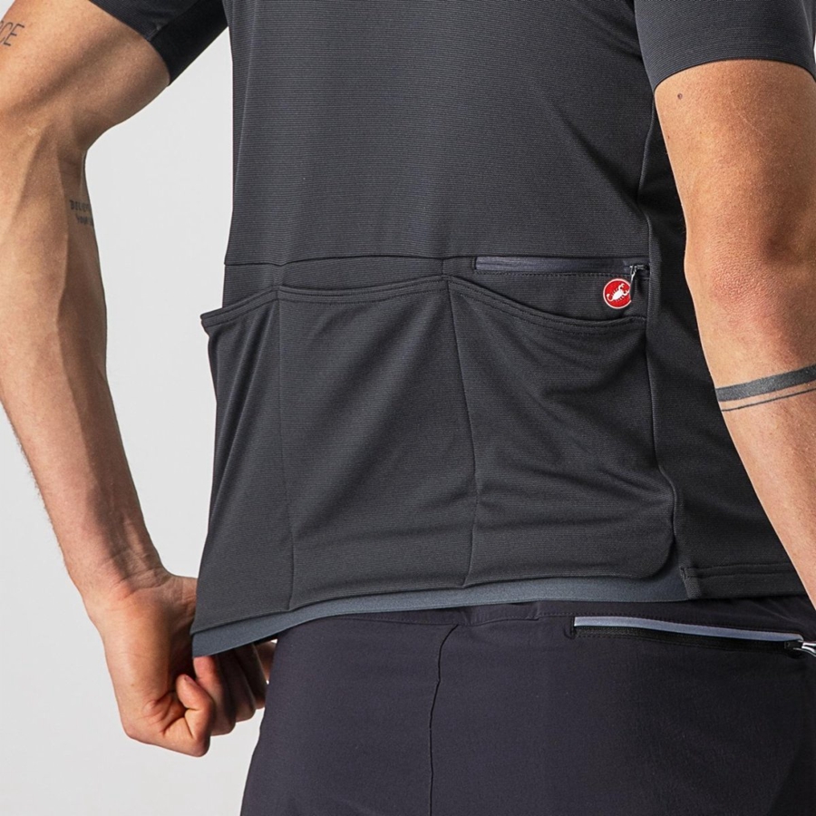 Castelli UNLIMITED ALLROAD Jersey Herre Mørkegrå | XGUENFV-27