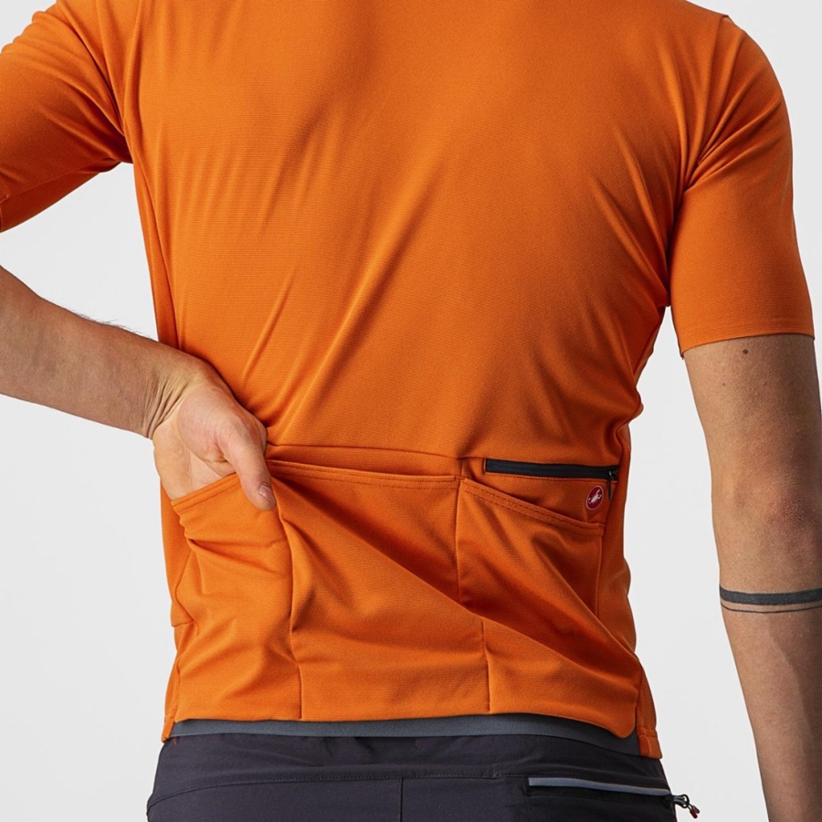 Castelli UNLIMITED ALLROAD Jersey Herre Orange Rød | GLANWIB-12