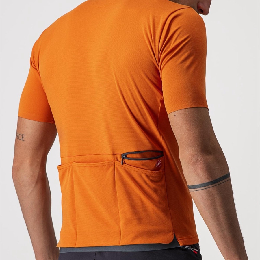 Castelli UNLIMITED ALLROAD Jersey Herre Orange Rød | GLANWIB-12