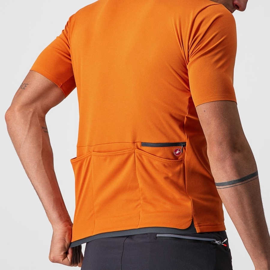 Castelli UNLIMITED ALLROAD Jersey Herre Orange Rød | GLANWIB-12