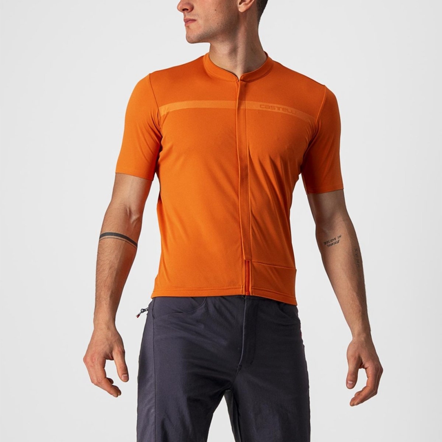 Castelli UNLIMITED ALLROAD Jersey Herre Orange Rød | GLANWIB-12