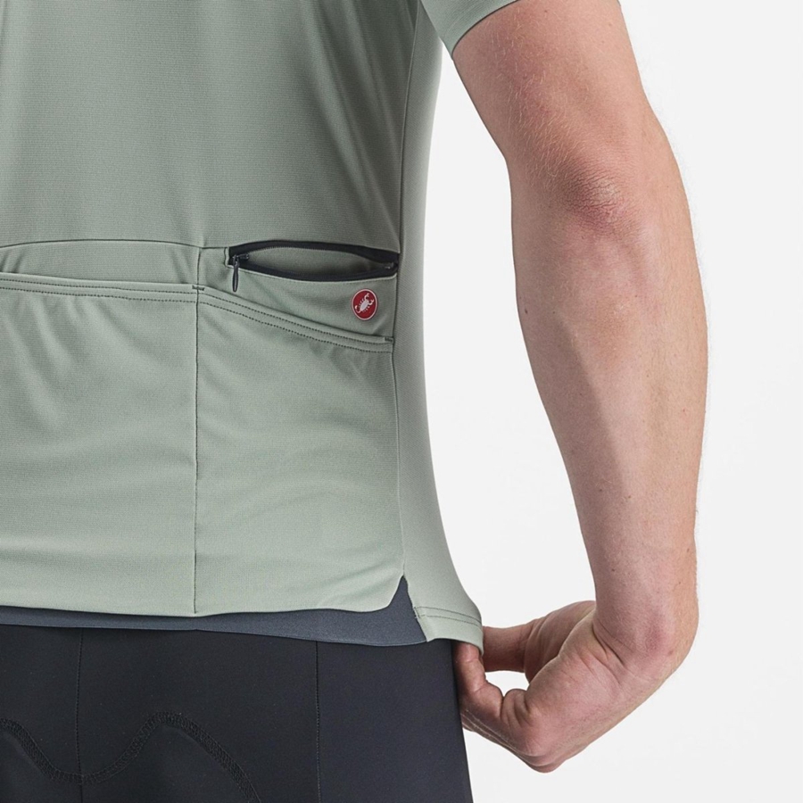 Castelli UNLIMITED ALLROAD Jersey Herre Grøn | CTIZLEO-07