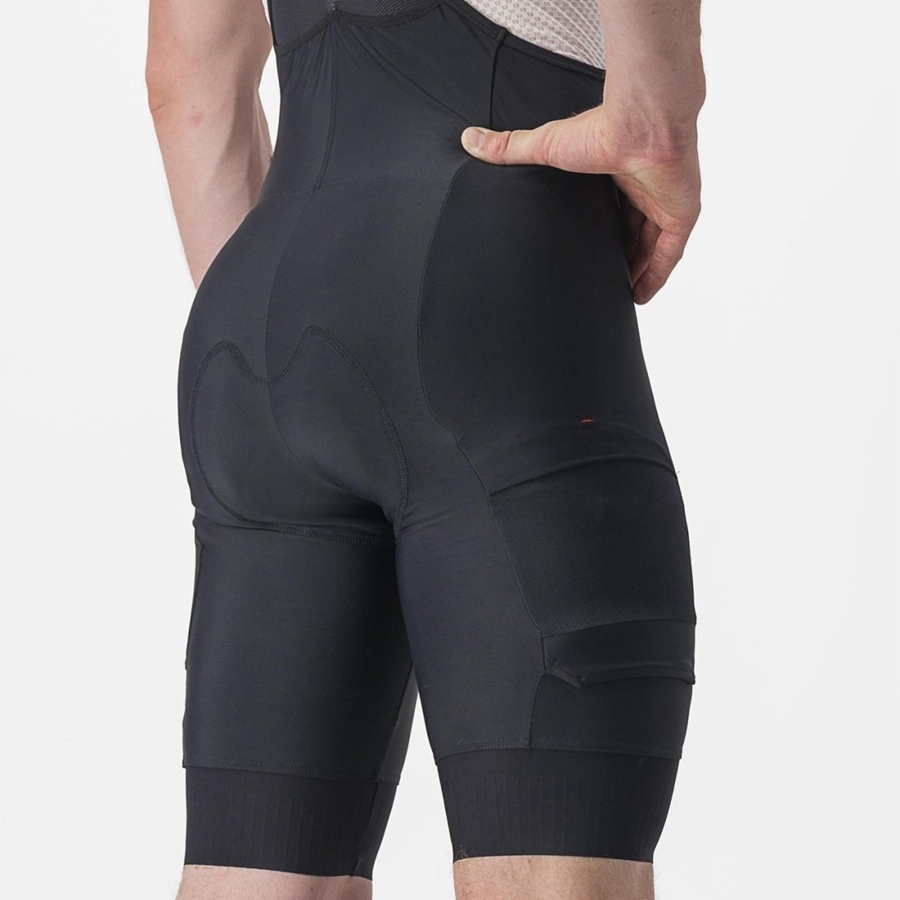 Castelli UNLIMITED CARGO Bib Shorts Herre Sort | ZPLOIAD-02