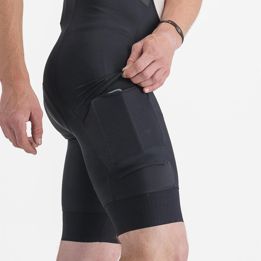 Castelli UNLIMITED CARGO Bib Shorts Herre Sort | ZPLOIAD-02