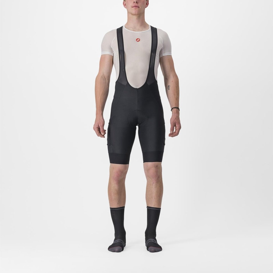 Castelli UNLIMITED CARGO Bib Shorts Herre Sort | ZPLOIAD-02