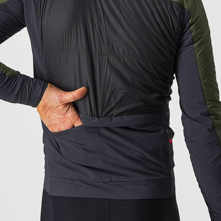 Castelli UNLIMITED PUFFY Jakker Herre Lysegrøn Mørkegrå | DCKSBRP-50