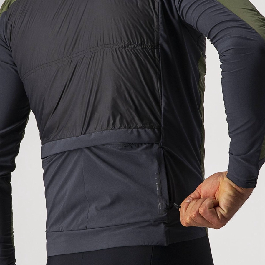 Castelli UNLIMITED PUFFY Jakker Herre Lysegrøn Mørkegrå | DCKSBRP-50