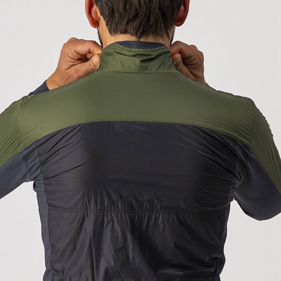 Castelli UNLIMITED PUFFY Jakker Herre Lysegrøn Mørkegrå | DCKSBRP-50