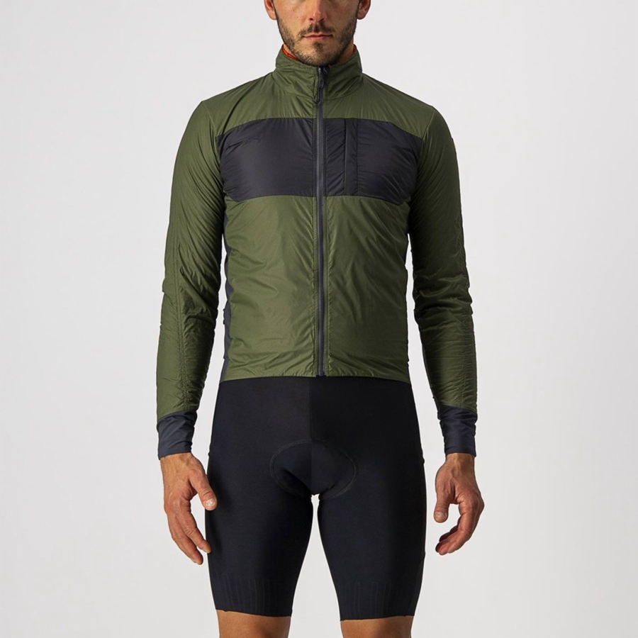 Castelli UNLIMITED PUFFY Jakker Herre Lysegrøn Mørkegrå | DCKSBRP-50