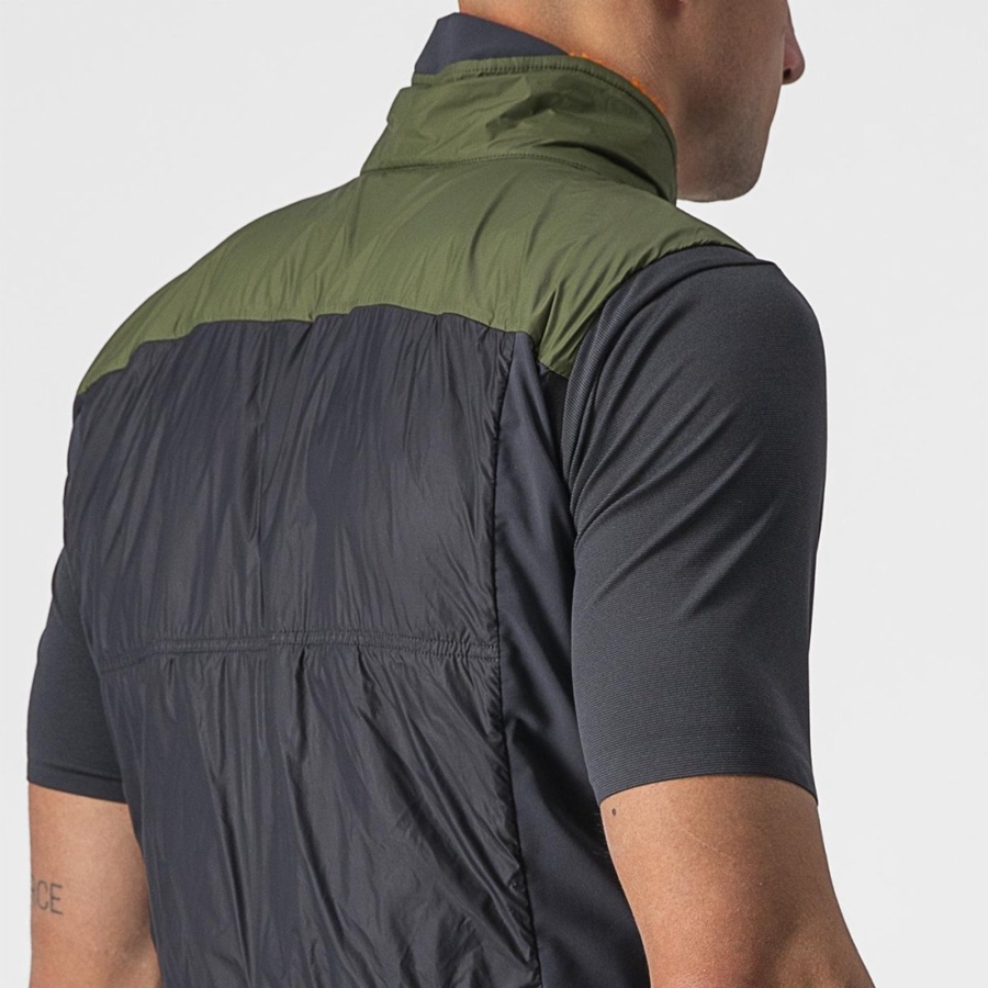 Castelli UNLIMITED PUFFY Vest Herre Lysegrøn Mørkegrå | VZHGBMN-79