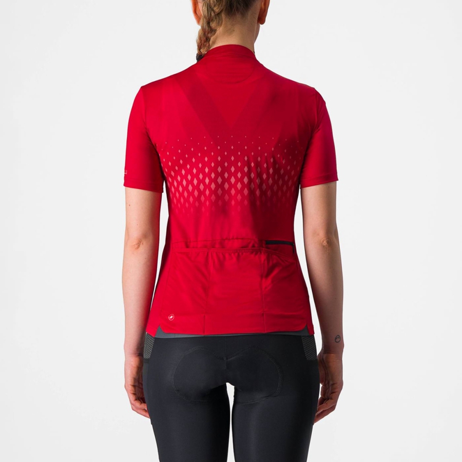 Castelli UNLIMITED SENTIERO 3 Jersey Dame Rød Rød | PWULRJQ-54