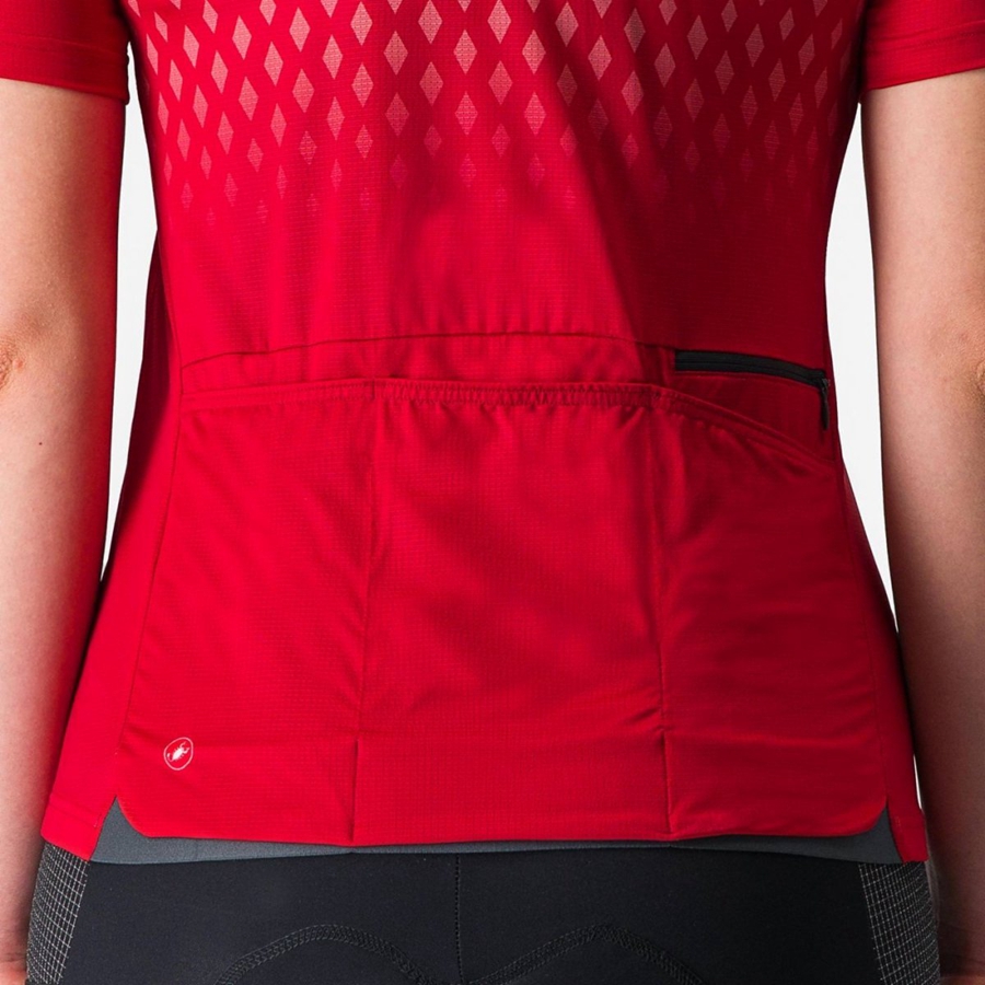 Castelli UNLIMITED SENTIERO 3 Jersey Dame Rød Rød | PWULRJQ-54