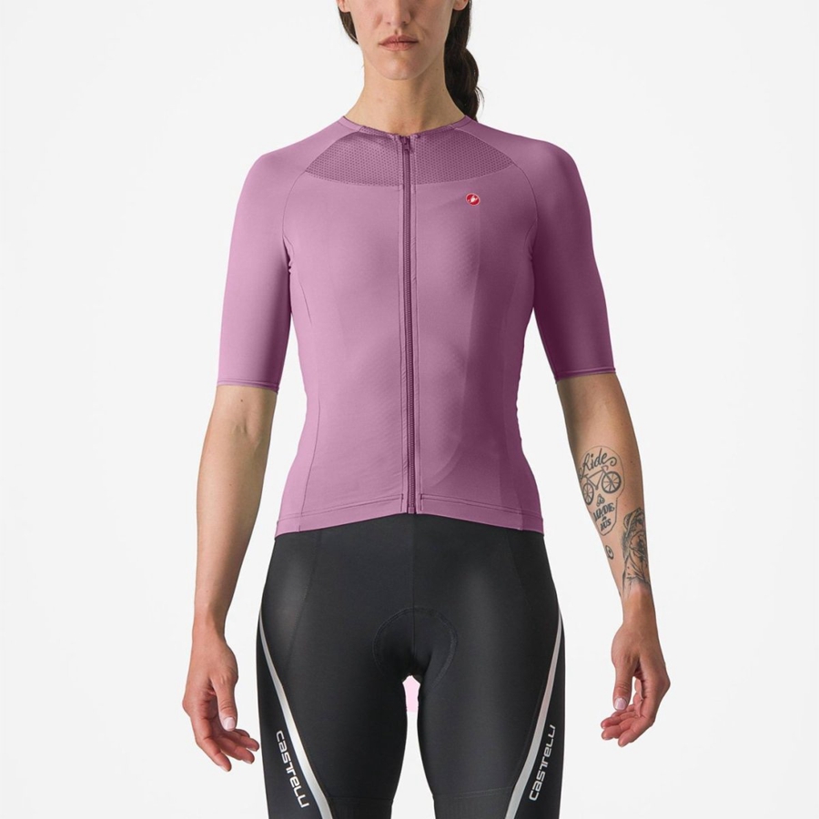 Castelli VELOCISSIMA 2 Jersey Dame Dyb Lilla Sort | AXMENVQ-03