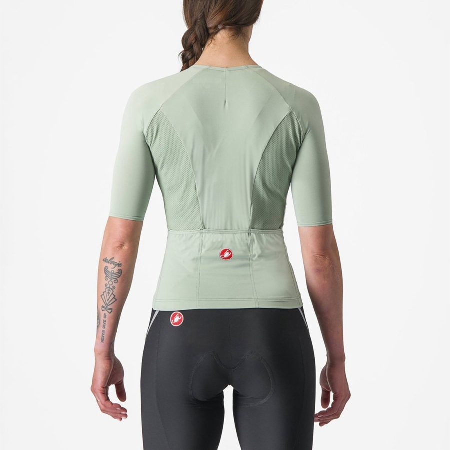 Castelli VELOCISSIMA 2 Jersey Dame Grøn Blå | PRZWSJQ-74