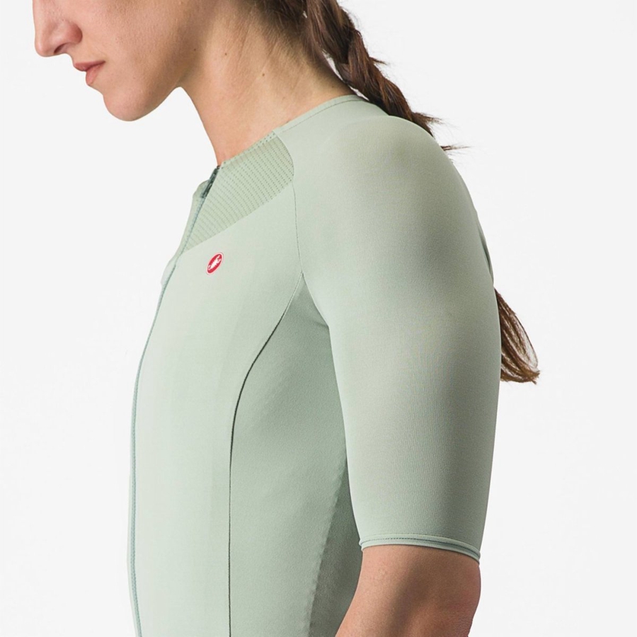 Castelli VELOCISSIMA 2 Jersey Dame Grøn Blå | PRZWSJQ-74