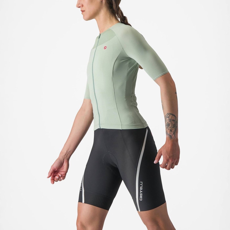 Castelli VELOCISSIMA 2 Jersey Dame Grøn Blå | PRZWSJQ-74