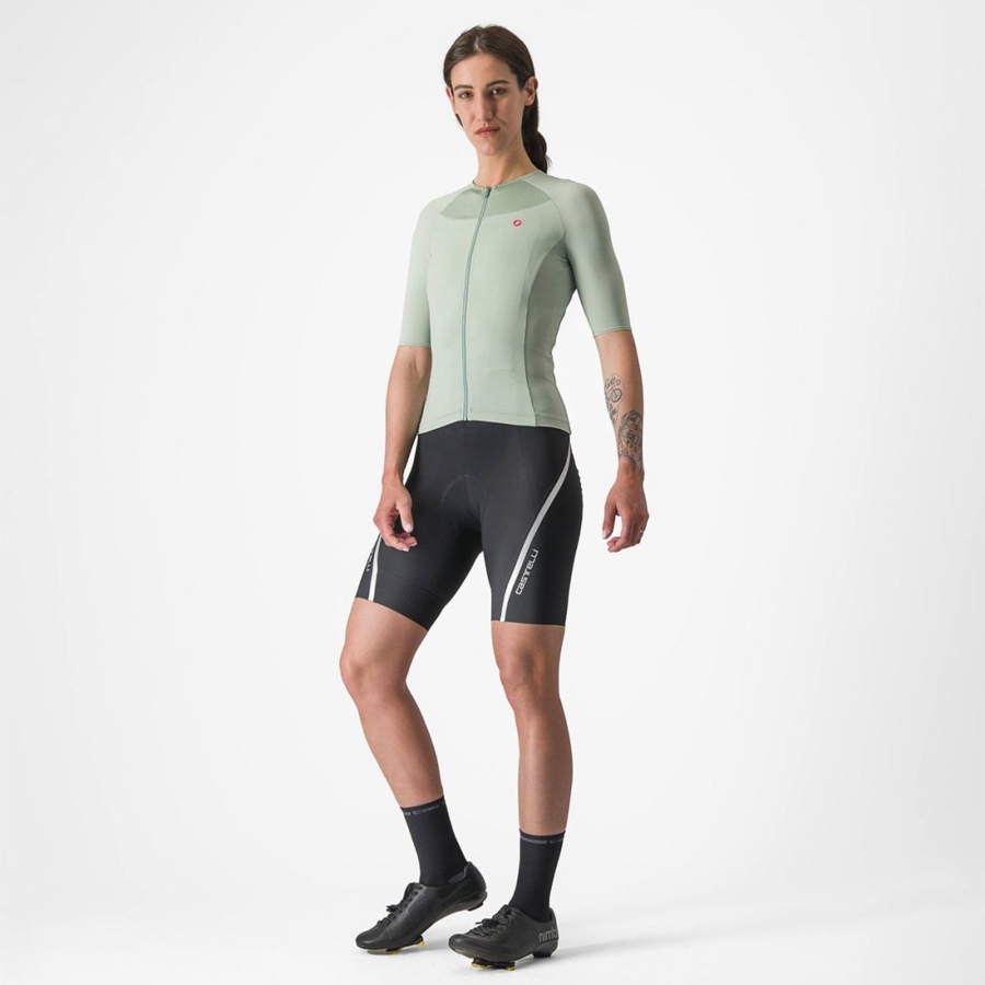 Castelli VELOCISSIMA 2 Jersey Dame Grøn Blå | PRZWSJQ-74