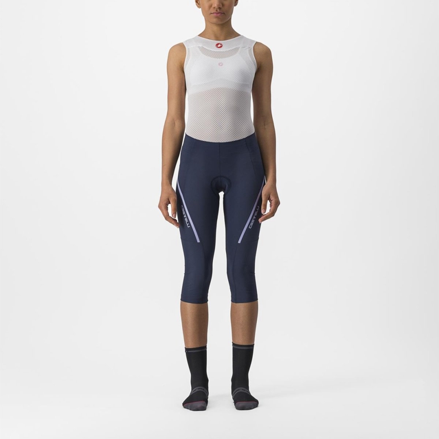 Castelli VELOCISSIMA 3 KNICKER Leggings Dame Blå Lilla Hvide | PDAGBRE-56