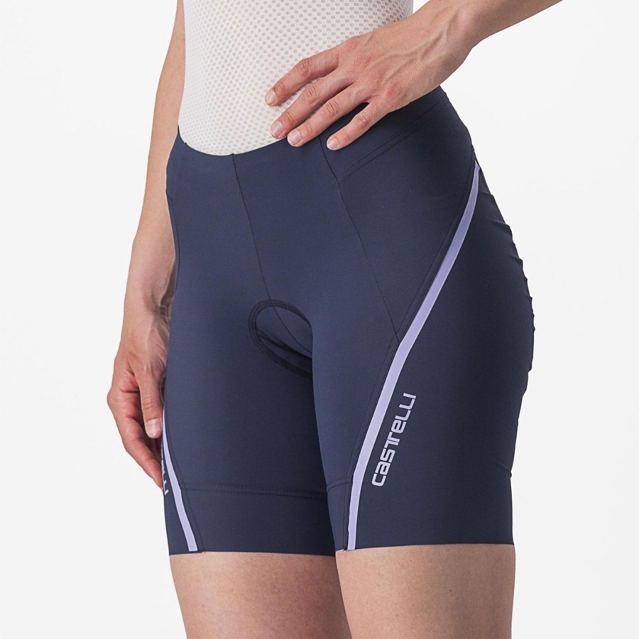 Castelli VELOCISSIMA 3 Shorts Dame Blå Lilla Hvide | MTFXSQC-24