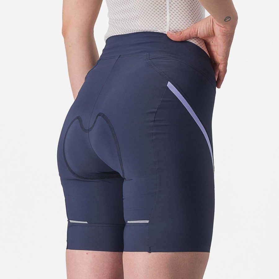 Castelli VELOCISSIMA 3 Shorts Dame Blå Lilla Hvide | MTFXSQC-24