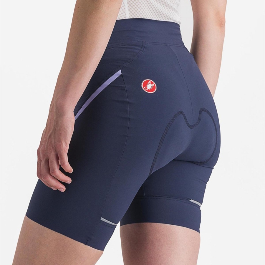 Castelli VELOCISSIMA 3 Shorts Dame Blå Lilla Hvide | MTFXSQC-24