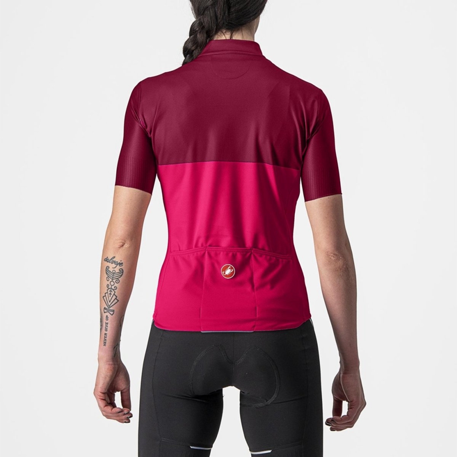 Castelli VELOCISSIMA Jersey Dame Rød Bordeaux | SYGZXEQ-14