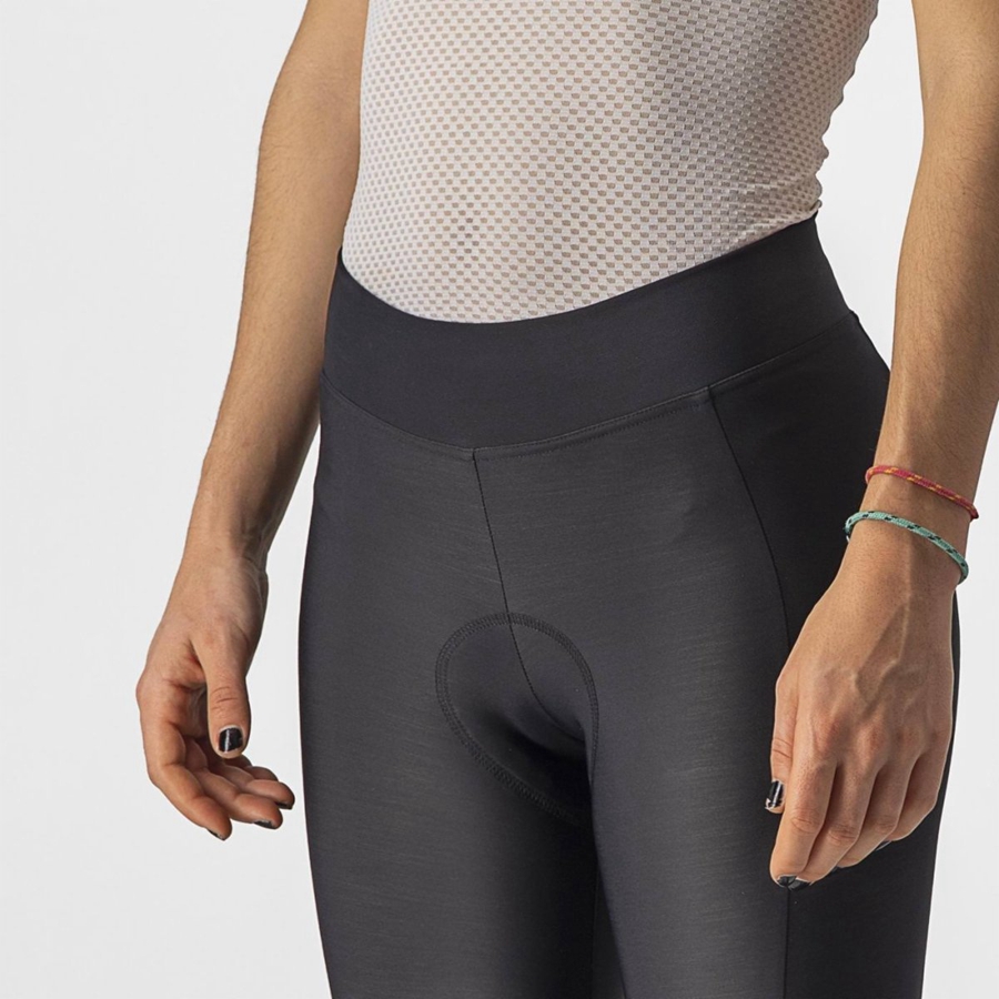 Castelli VELOCISSIMA THERMAL KNICKER Leggings Dame Sort Sort | IXYHPCV-26