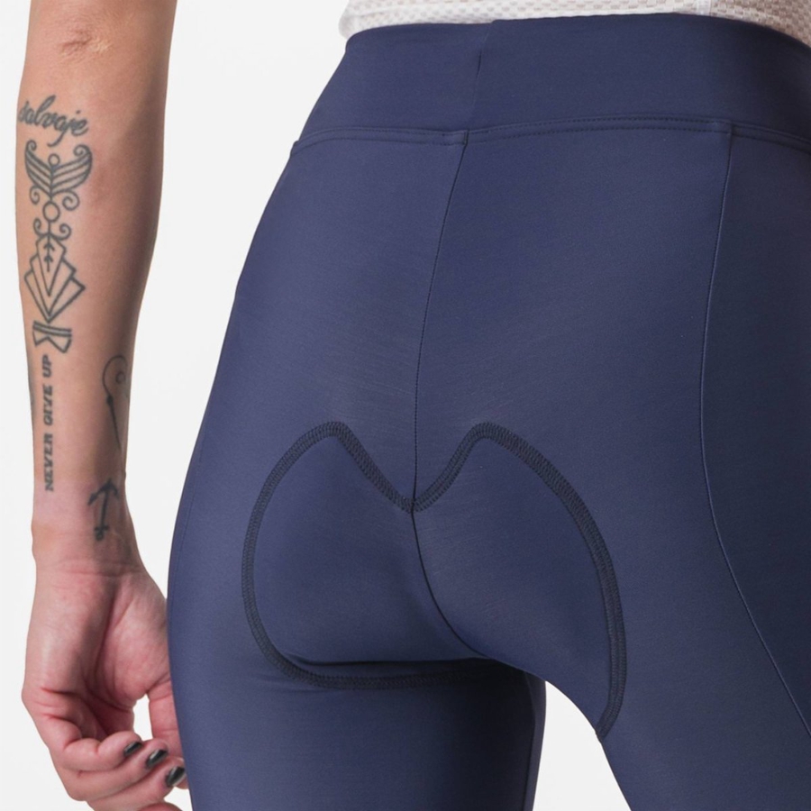 Castelli VELOCISSIMA THERMAL Leggings Dame Blå Sølv | PRKUEOY-96