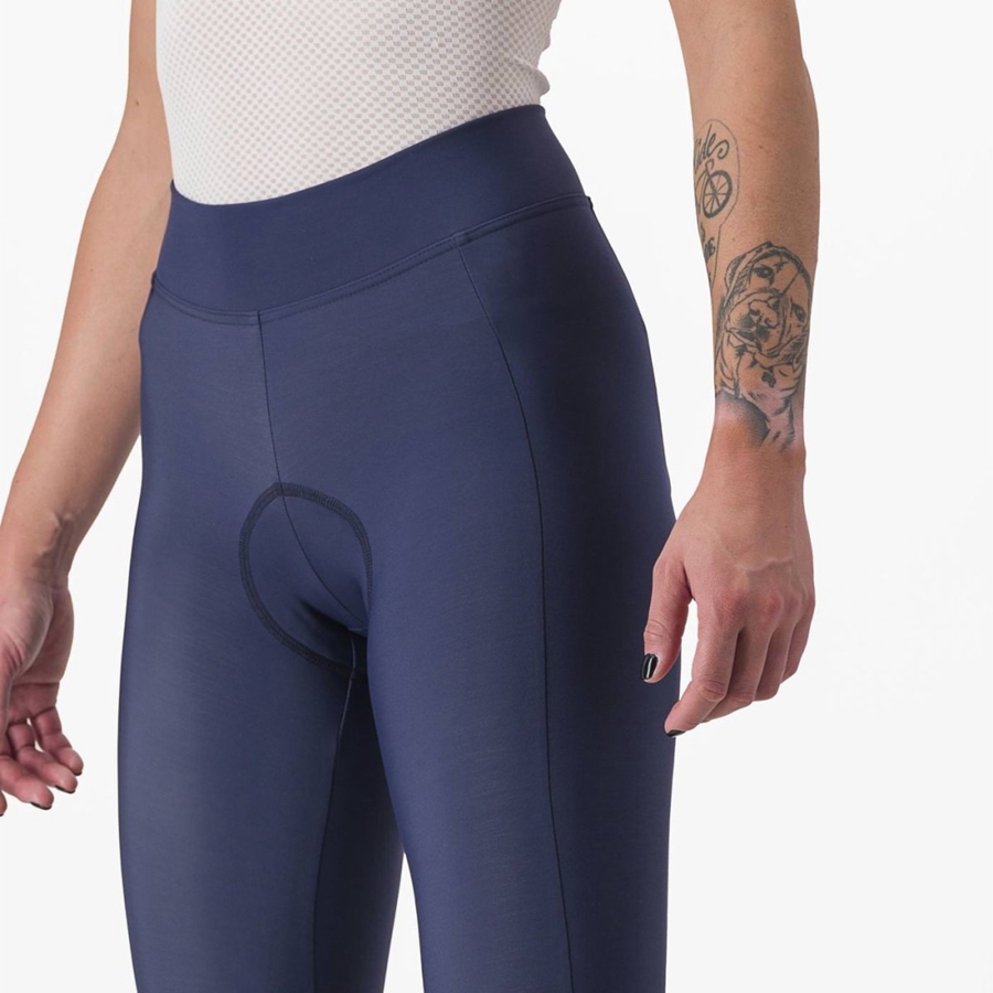 Castelli VELOCISSIMA THERMAL Leggings Dame Blå Sølv | PRKUEOY-96