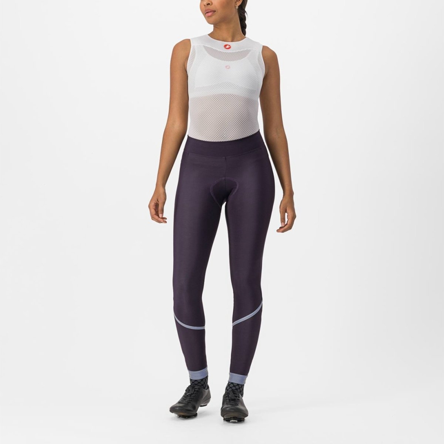 Castelli VELOCISSIMA THERMAL Leggings Dame Sølv | VMZKCNT-09