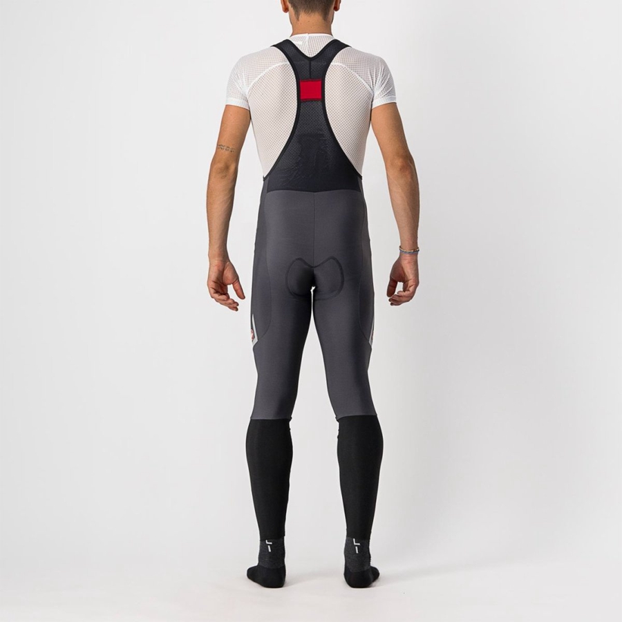 Castelli VELOCISSIMO 5 Bib Strømpebukser Herre Mørkegrå Sølv | BKYQGOX-97