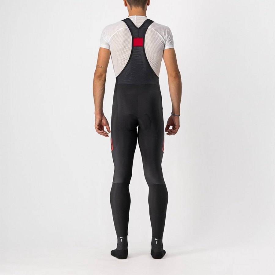 Castelli VELOCISSIMO 5 Bib Strømpebukser Herre Sort Rød | IKMHTFR-83