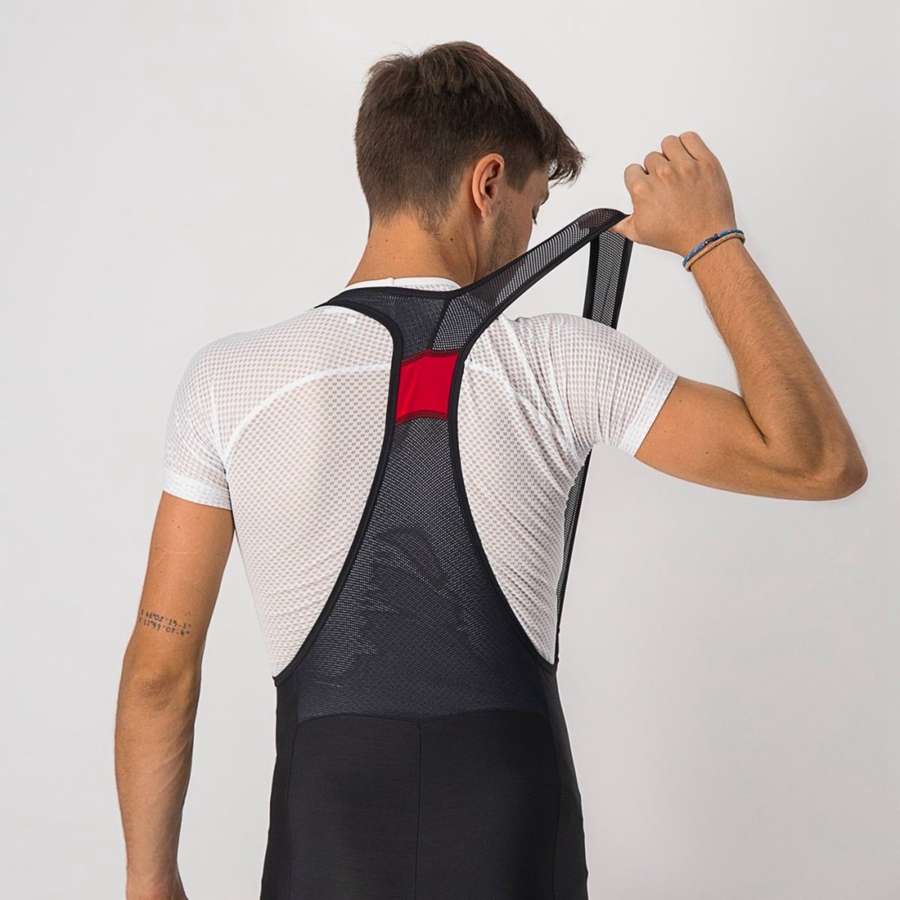 Castelli VELOCISSIMO 5 Bib Strømpebukser Herre Sort Rød | IKMHTFR-83