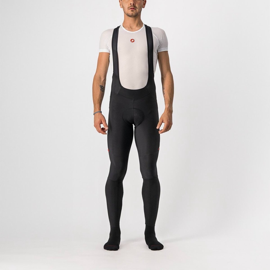 Castelli VELOCISSIMO 5 Bib Strømpebukser Herre Sort Rød | IKMHTFR-83