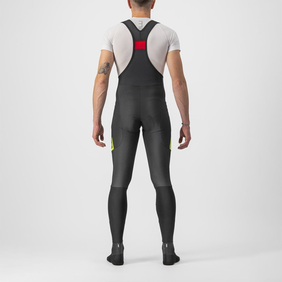 Castelli VELOCISSIMO 5 Bib Strømpebukser Herre Sort Lysegrøn | PCSUFJT-32