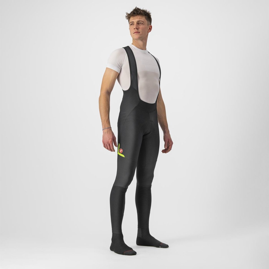 Castelli VELOCISSIMO 5 Bib Strømpebukser Herre Sort Lysegrøn | PCSUFJT-32