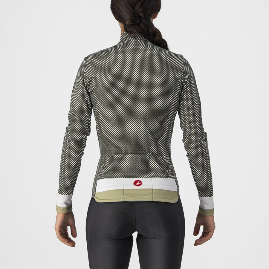 Castelli VOLARE LS Jersey Dame Grøn Hvide Grøn | EOITRFV-82